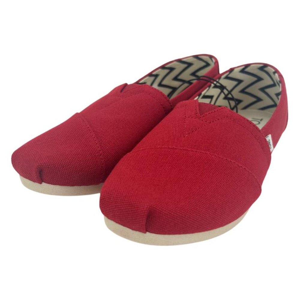 Toms Women's Canvas Loafer | Red | Classic Design | Various Sizes **NEW